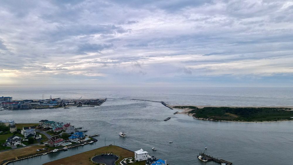 The Ocean City Inlet beside West Ocean City