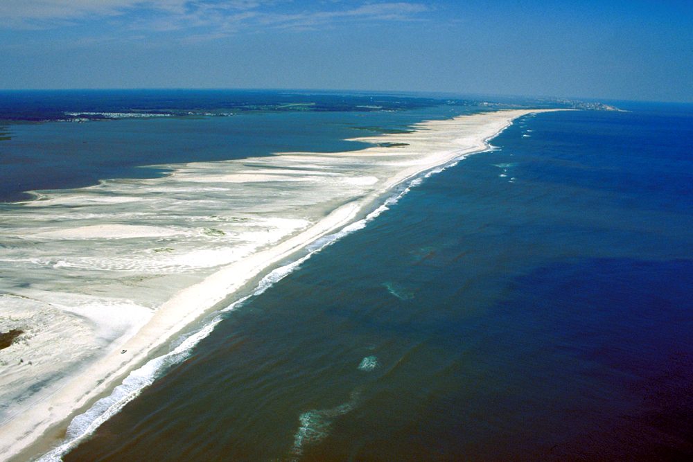 Aerial view of Assateague Island, Worcester County